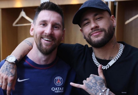 Phản ứng của Neymar khi Messi rời PSG