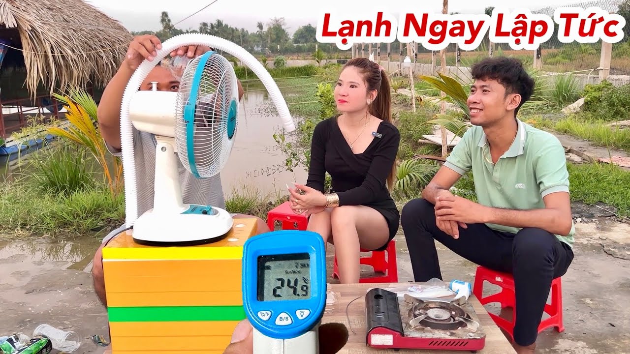 Chỉ Cần 2 Cục Nước Đá Mát Lạnh Cả Nhà Không Phải Tốn Tiền, Cách Làm Quạt Hơi Nước Siêu Nhanh