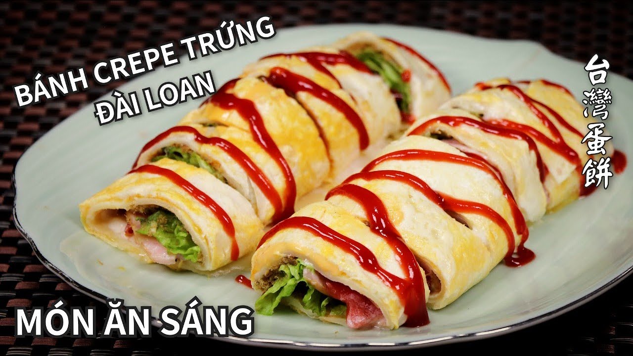 Món Ăn Sáng Làm trong 15 phút. Bánh Trứng Đài Loan ( Bánh Crepe Trứng ) - 台灣蛋餅。