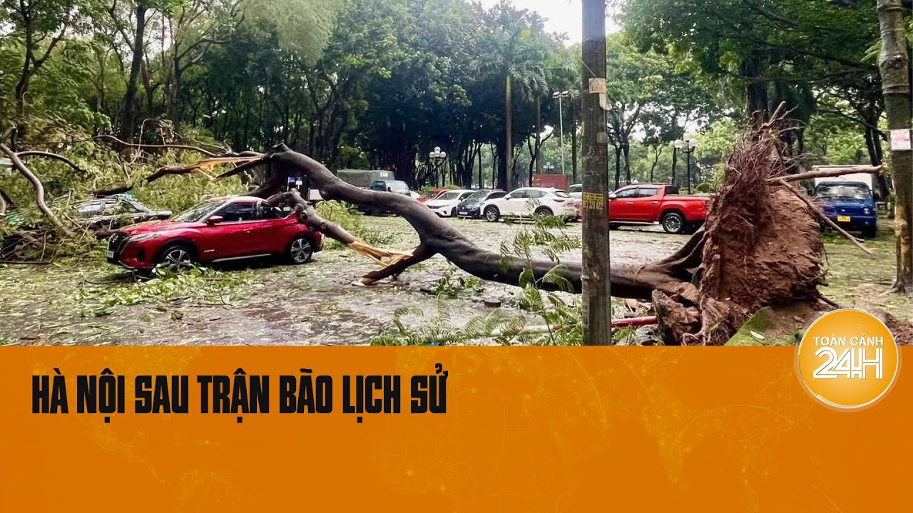 Những hình ảnh gây sốc sau khi bão Yagi tàn phá Hà Nội| Toàn cảnh 24h