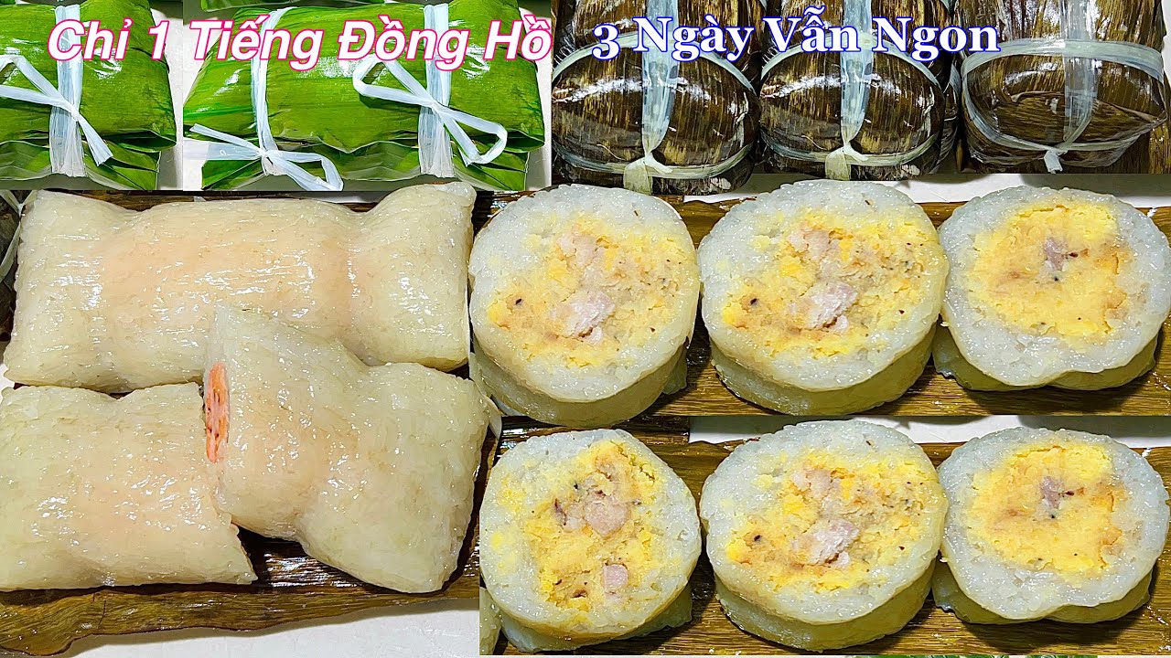 Từ Nay Thèm Bánh Tét Hãy Làm Kiểu Này Dẻo Ngon, Không Cần Nấu- Steamed sticky rice cake