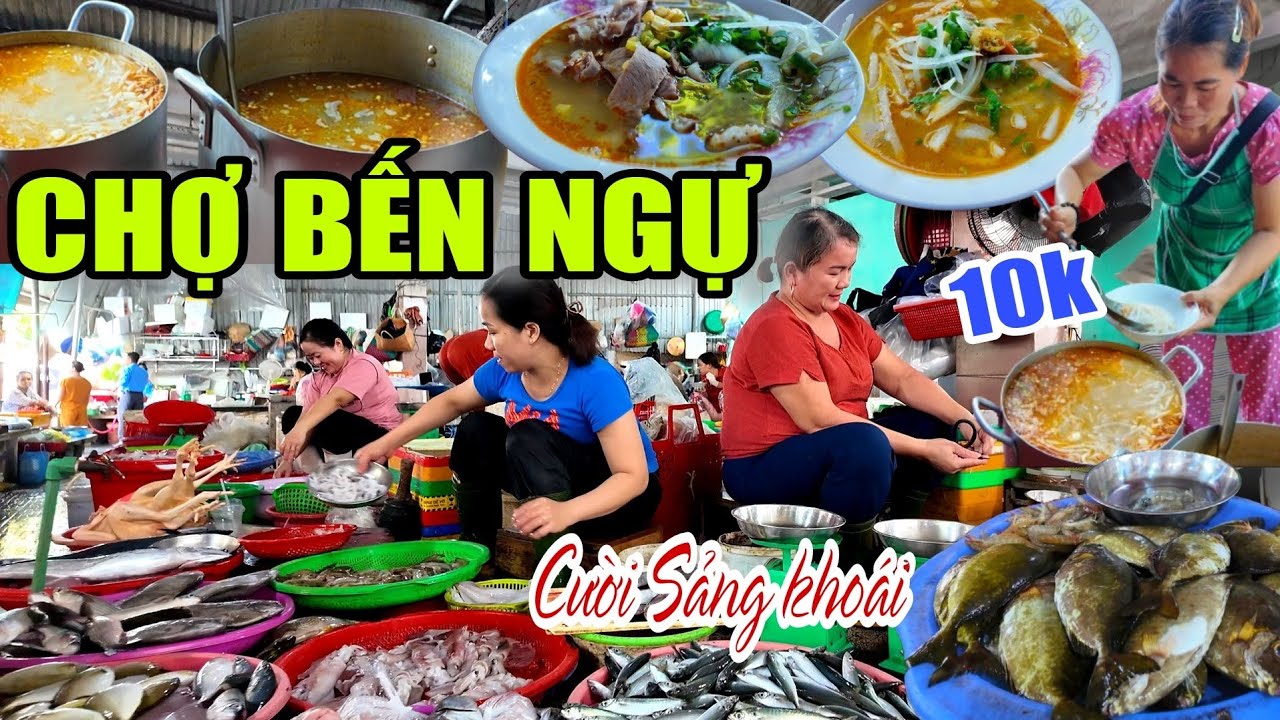 CHỢ BẾN NGỰ Nổi Tiếng Bán Dễ Thương Còn Rẻ Toàn Món Ngon Đặc Sản Huế Bán 10k Ăn No Cười Sảng Khoái