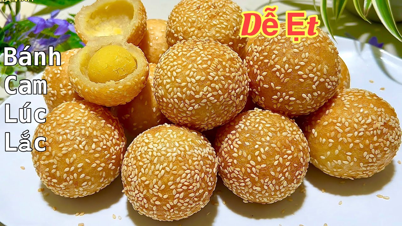 Thật Dễ Dàng Để Có Món Bánh Cam Giòn Rụm Tại Nhà, Mẹo chiên bánh nở đều không nổ- Sesame donuts