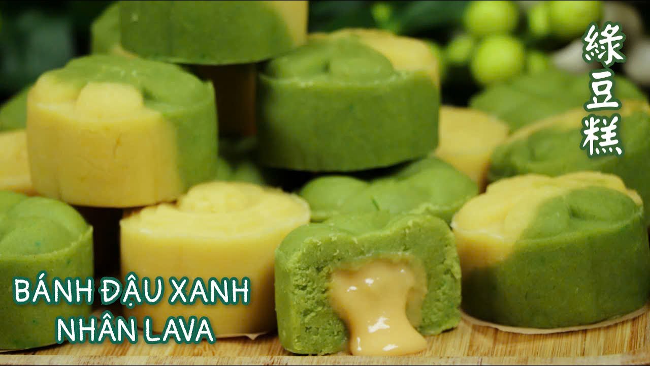 Bánh Đậu Xanh Nhân LaVa - Cách Làm Nhân Trứng Lava Cực Ngon -  Vỏ Bánh Tan Trong Miệng . 綠豆糕。