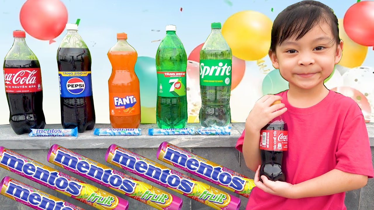 Thí nghiệm khoa học cho bé - Coca Cola vs Mentos 💎 AnAn ToysReview TV 💎