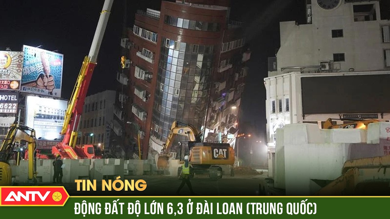 Hai trận động đất liên tiếp làm rung chuyển miền đông Đài Loan (Trung Quốc) | ANTV