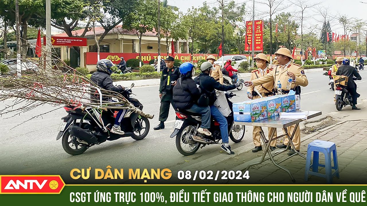 CSGT ứng trực 100% quân số, điều tiết giao thông cho người dân về quê đón Tết | Cư dân mạng | ANTV