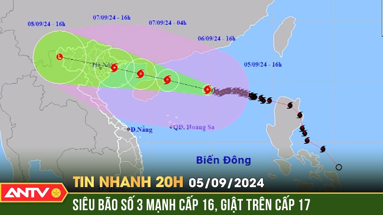 Tin bão số 3 cập nhật: Kêu gọi hàng chục nghìn tàu thuyền về nơi tránh, trú | Tin nhanh 20h ngày 5/9