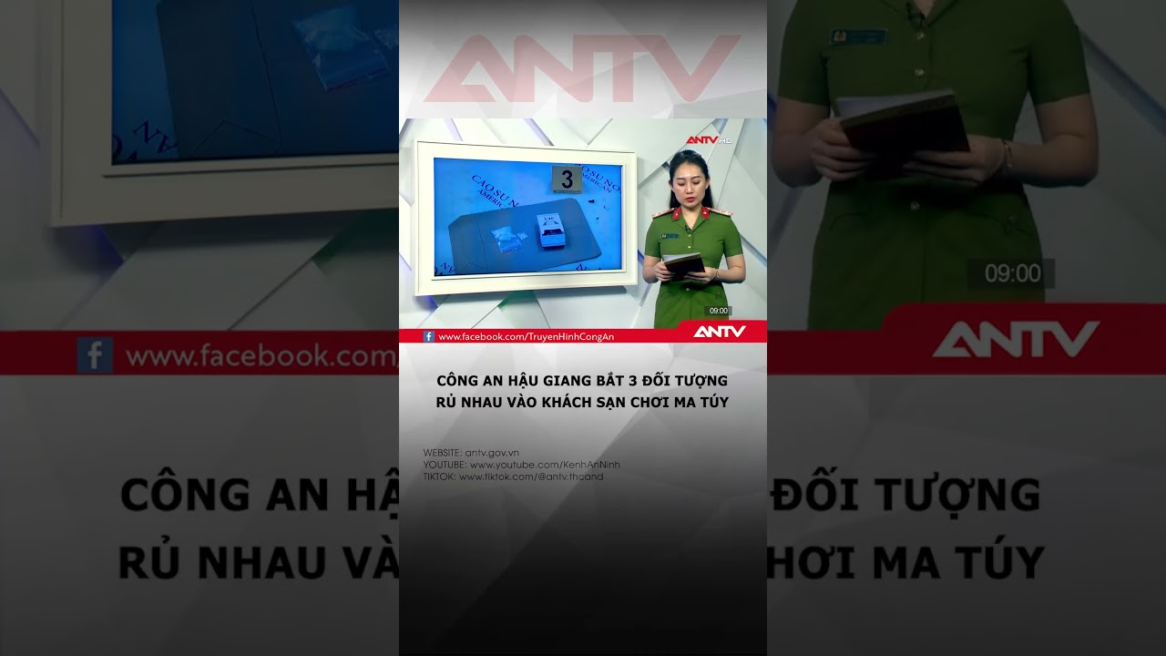 Phát hiện 3 đối tượng nam, nữ sử dụng trái phép chất ma túy tại khách sạn #antv #shorts #matúy