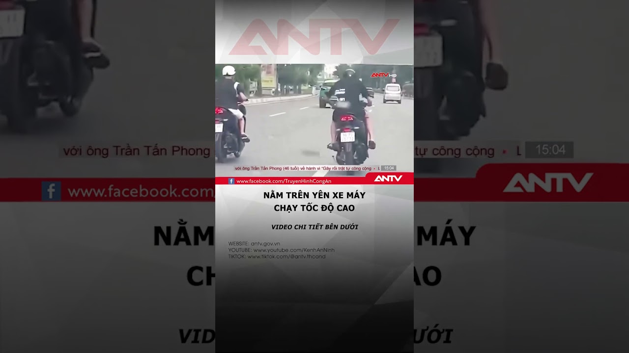 Nằm trên yên xe máy, chạy tốc độ cao, lạng lách trên đường #antv #shorts #tintuc #giaothong #tphcm