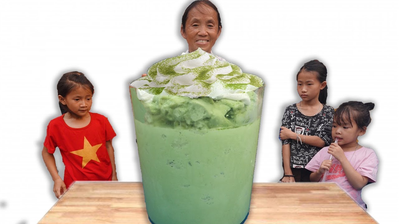 Bà Tân Vlog - Lần Đầu Làm Cốc Matcha Đá Xay Siêu To Khổng Lồ 50 Lit Đãi Cả Làng