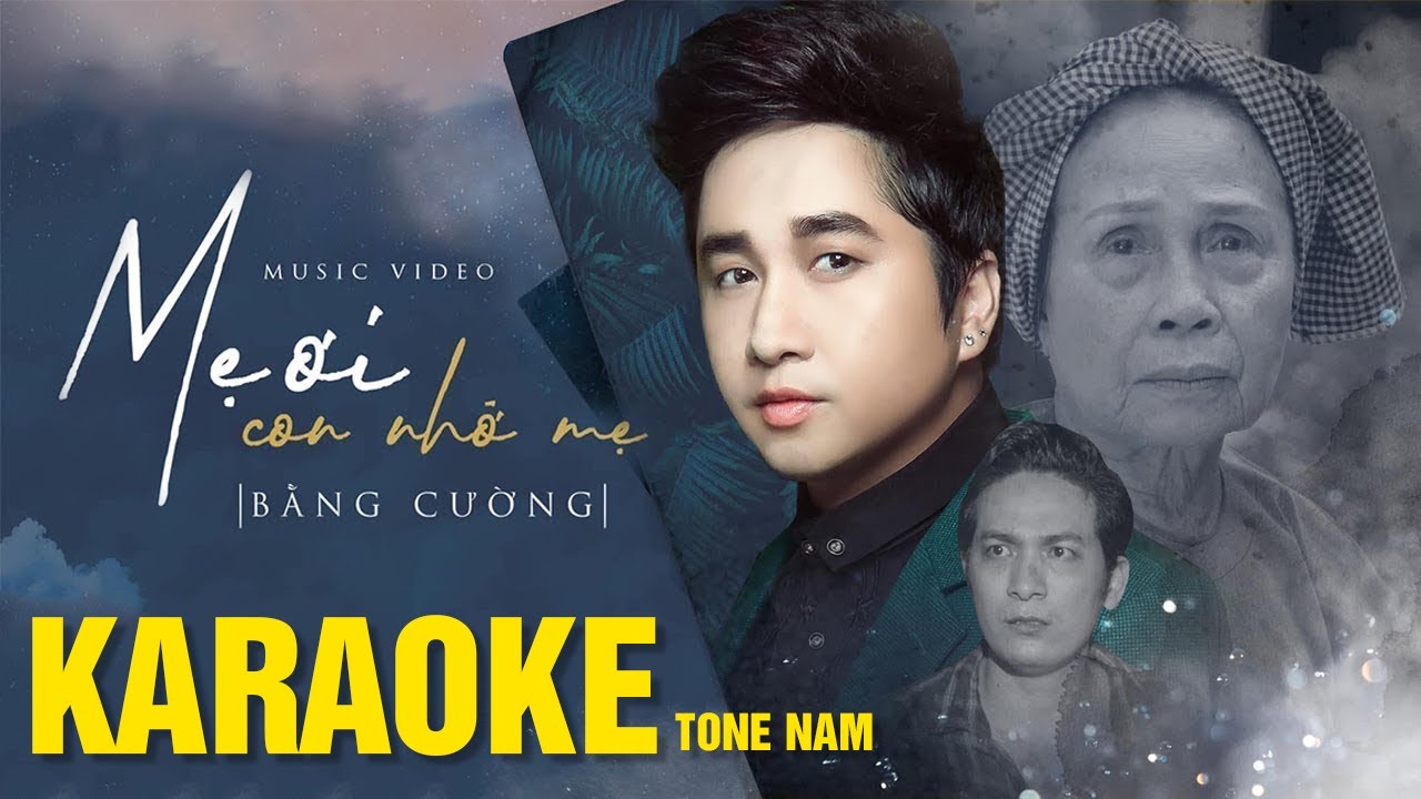 KARAOKE Mẹ Ơi Con Nhớ Mẹ - Bằng Cường | Karaoke Tone Nam Beat Chuẩn Dễ Hát