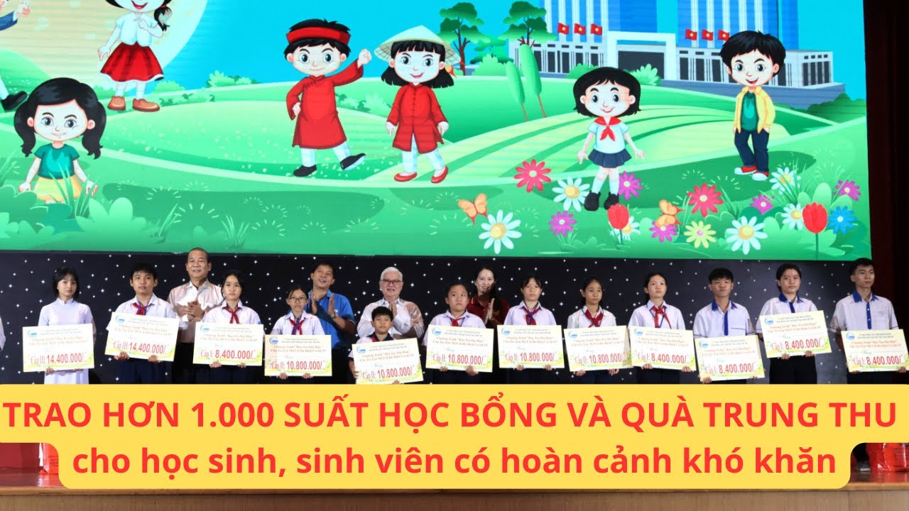 Trao hơn 1.000 suất học bổng và quà trung thu cho học sinh, sinh viên có hoàn cảnh khó khăn