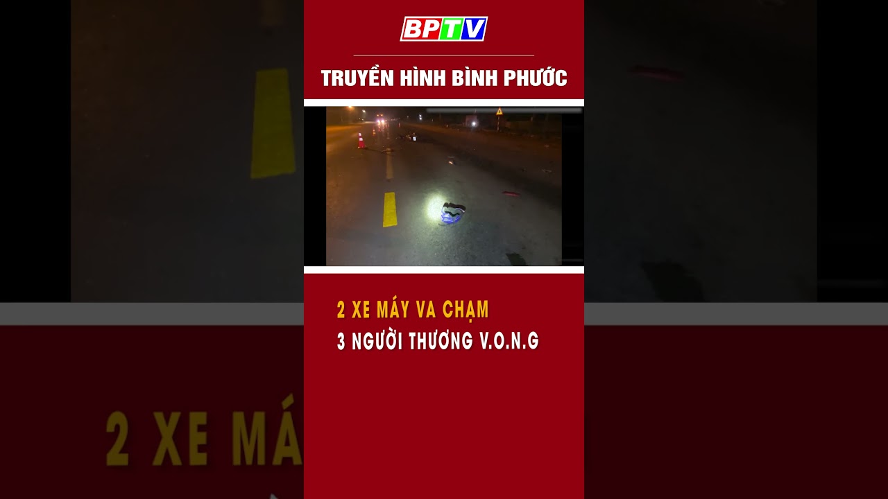 2 xe máy va chạm, 3 người thương v.o.n.g #shorts  | BPTV