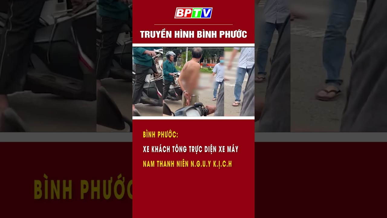 Bình Phước: Xe khách tông trực diện xe máy, nam thanh niên nguy kịch #shorts  | BPTV