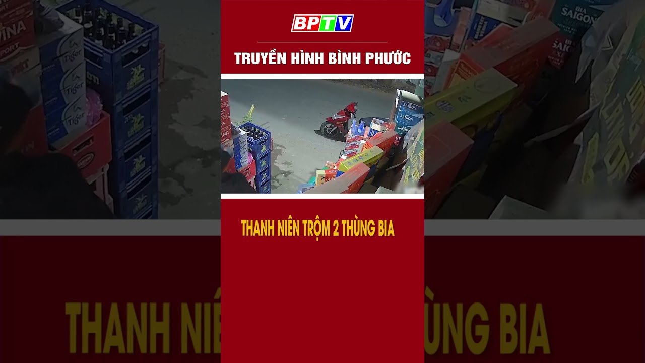 Thanh niên đi xe tay ga trộm 2 thùng bia  #shorts  | BPTV