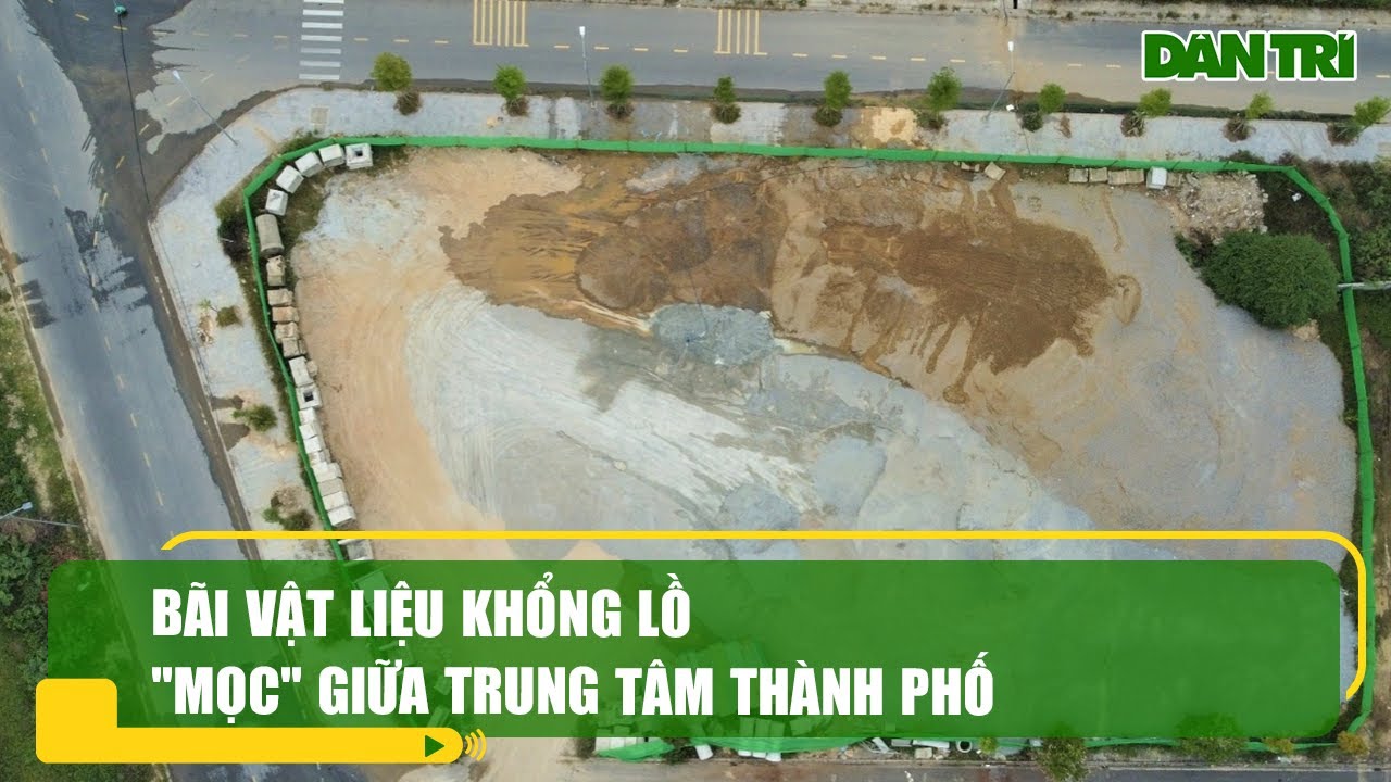 Bãi vật liệu khổng lồ "mọc" giữa trung tâm thành phố