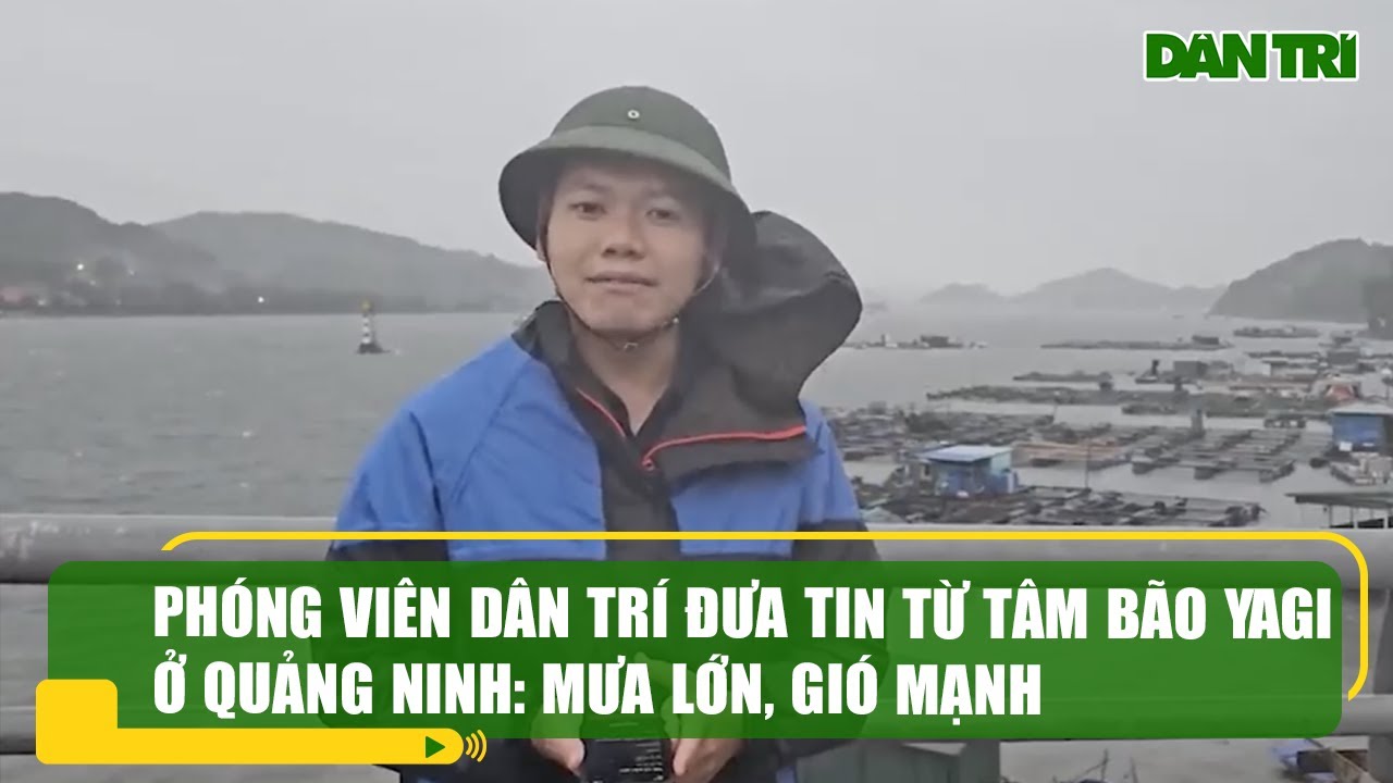 Phóng viên Dân trí đưa tin từ tâm bão Yagi ở Quảng Ninh: Mưa lớn, gió mạnh