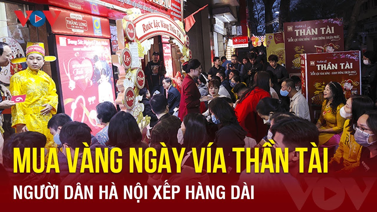 Người dân Hà Nội xếp hàng mua vàng ngày vía Thần Tài | Báo Điện tử VOV