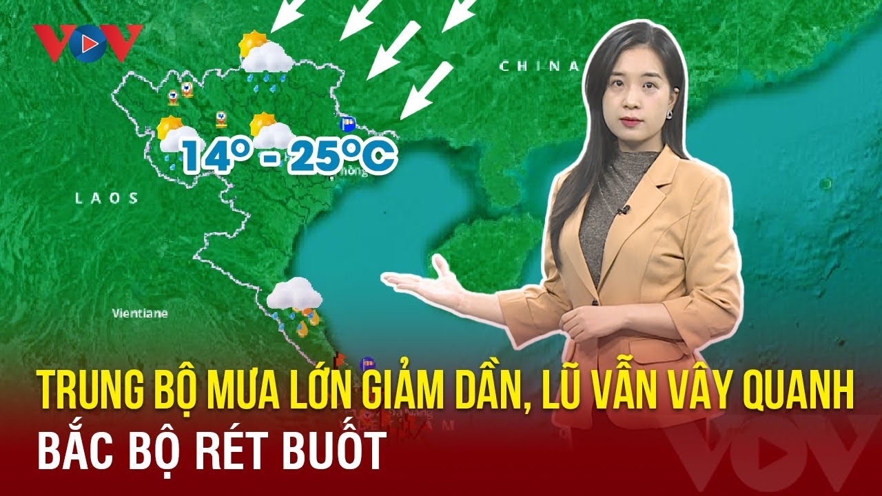 Dự báo thời tiết hôm nay ngày 17/11: Trung Bộ mưa lớn giảm dần, lũ vẫn vây quanh; Bắc Bộ rét buốt