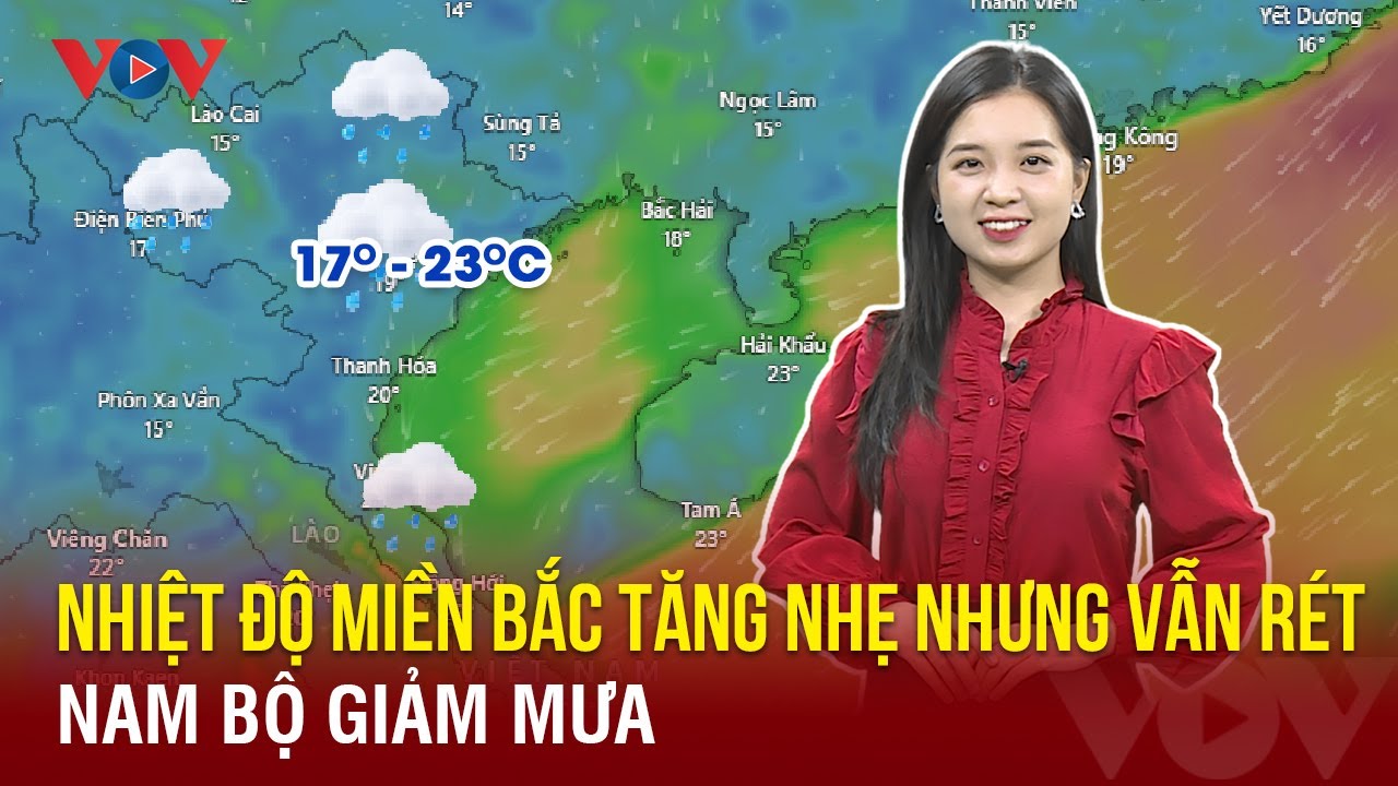 Dự báo thời tiết đêm nay và ngày mai 5/12: Bắc Bộ mưa rét, nhiệt tăng nhẹ trước khi đón gió mùa |VOV