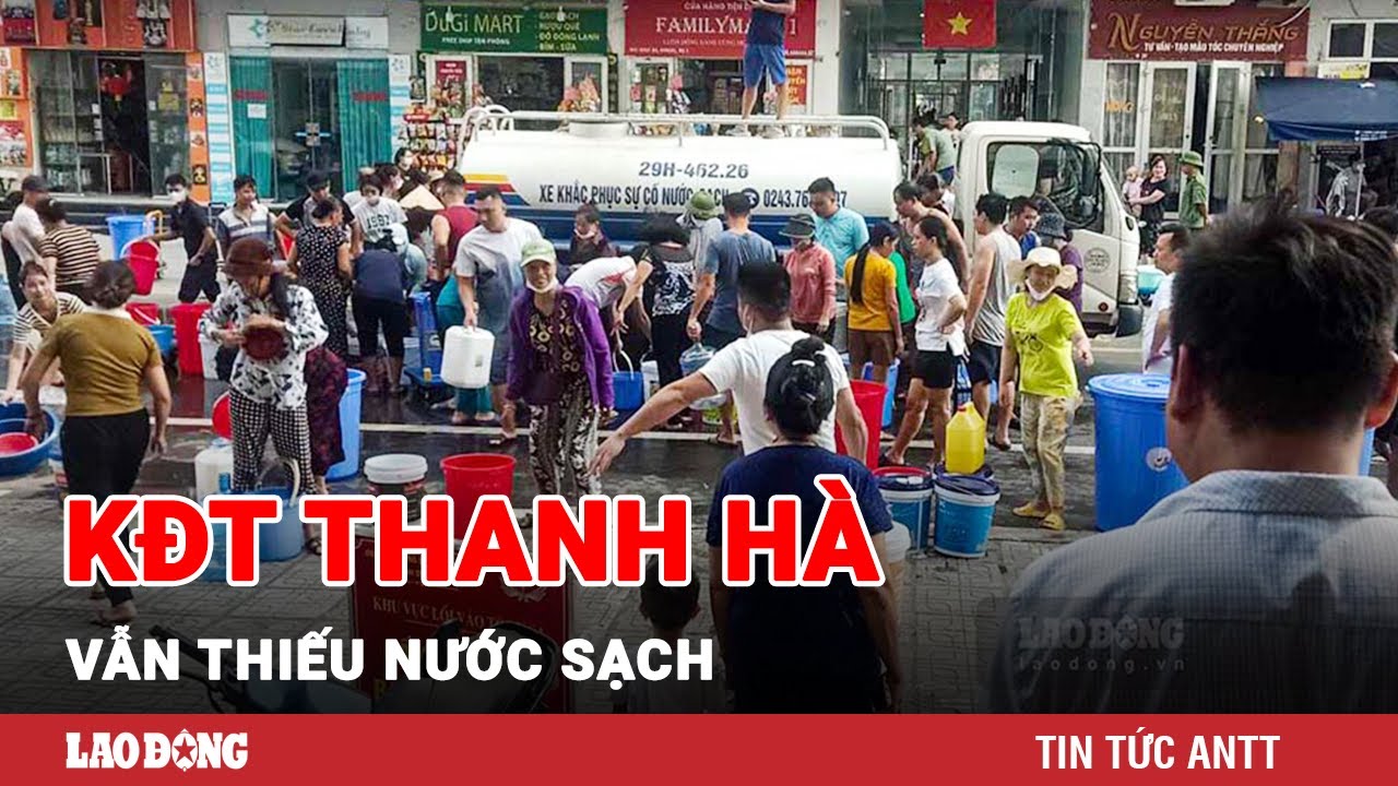 Thiếu nước sạch, người dân KĐT Thanh Hà xếp hàng ngóng nước từ “mạnh thường quân” | BLĐ