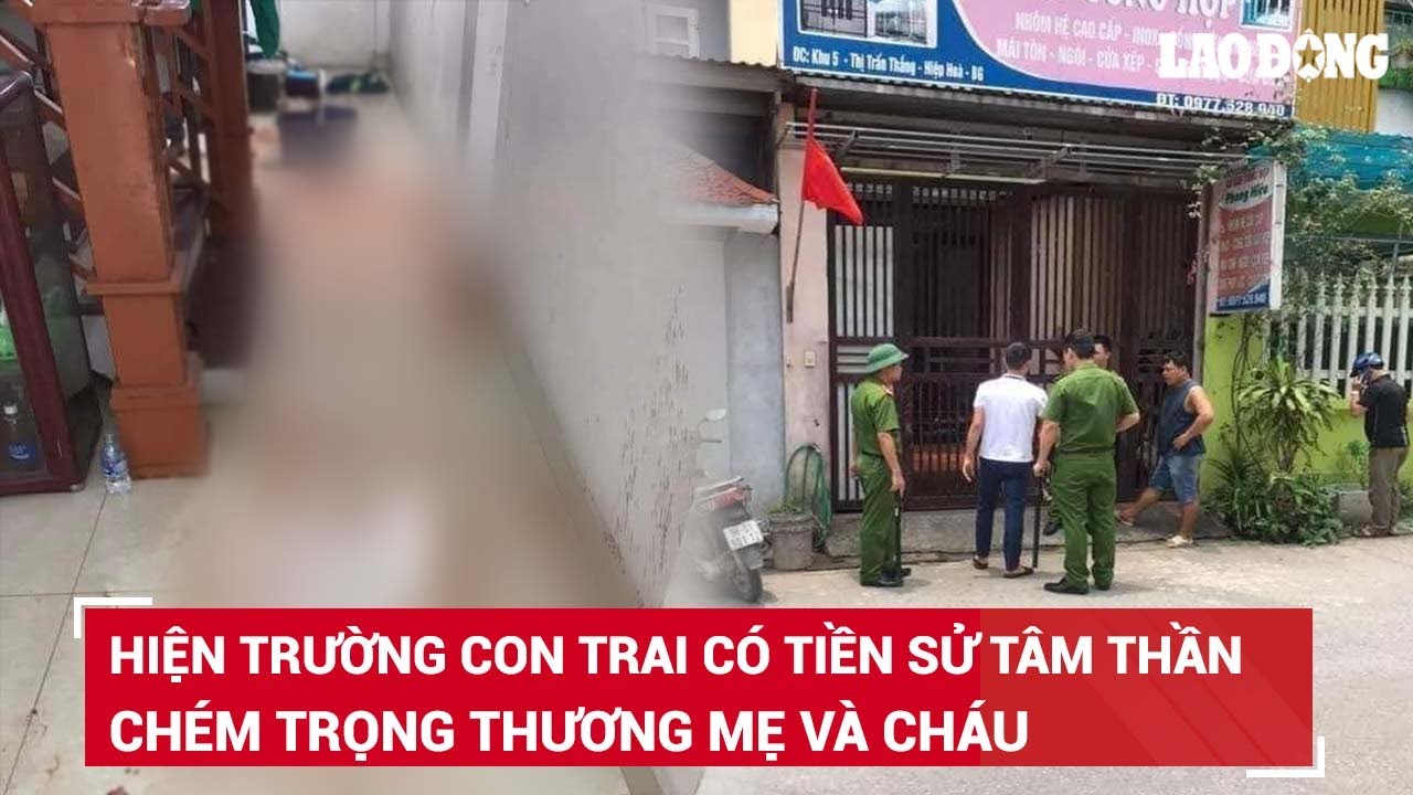 Hiện trường kinh hoàng con trai có tiền sử tâm thần chém trọng thương mẹ và cháu | BLĐ