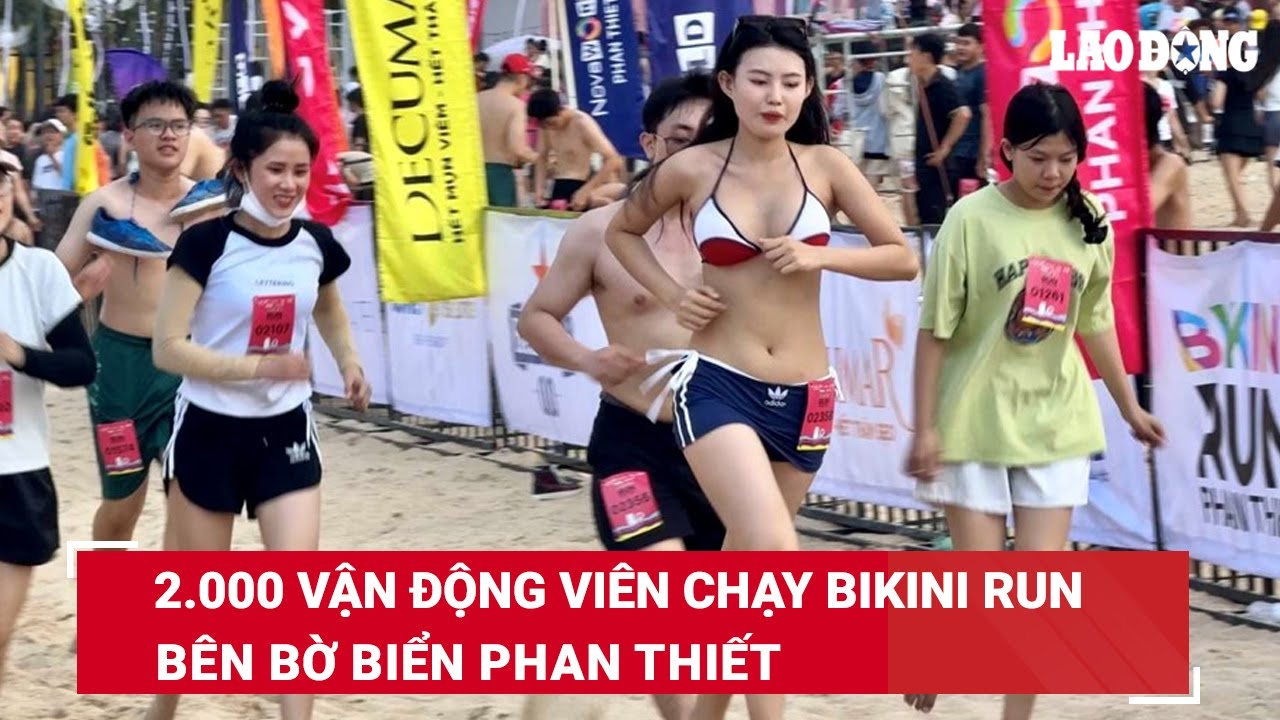 2.000 vận động viên chạy Bikini Run bên bờ biển Phan Thiết | Báo Lao Động