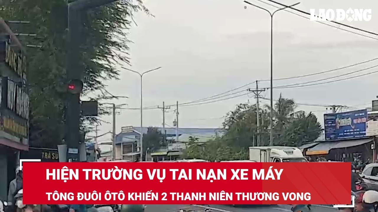 Hiện trường vụ tai nạn xe máy tông đuôi ôtô khiến 2 thanh niên thương vong | Báo Lao Động