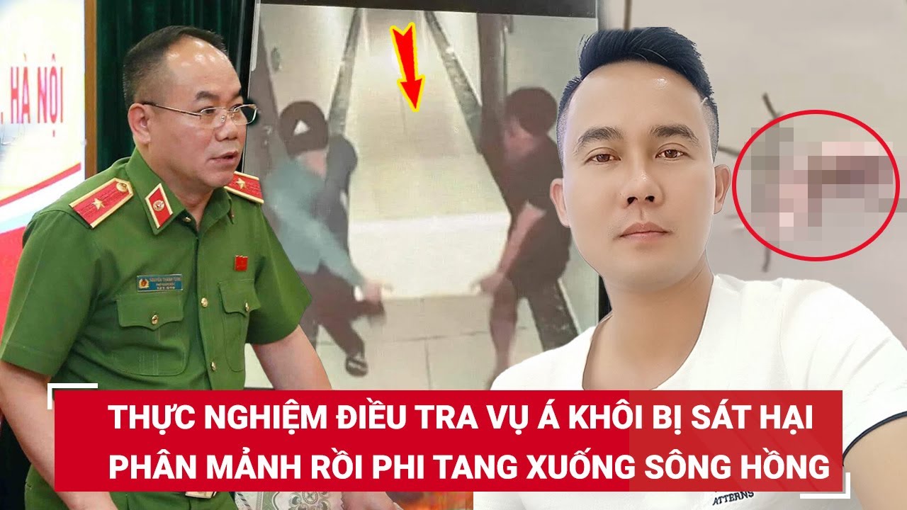 Tối 26/4. Thực nghiệm hiện trường vụ sát hại phi tang Á khôi, chỉ rõ hành động tội ác của hung thủ