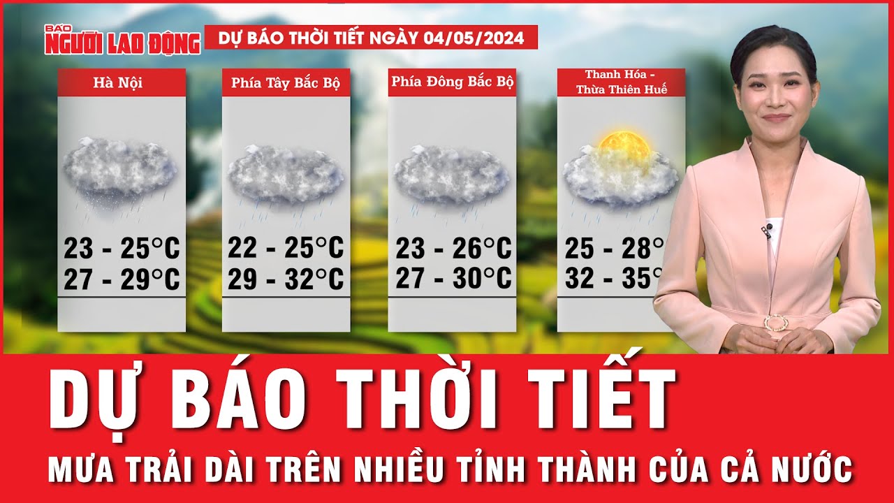 Dự báo thời tiết 4-5: Cả nước bao phủ bởi mưa rào, cảnh báo mưa đá ở các tỉnh miền núi | Tin tức