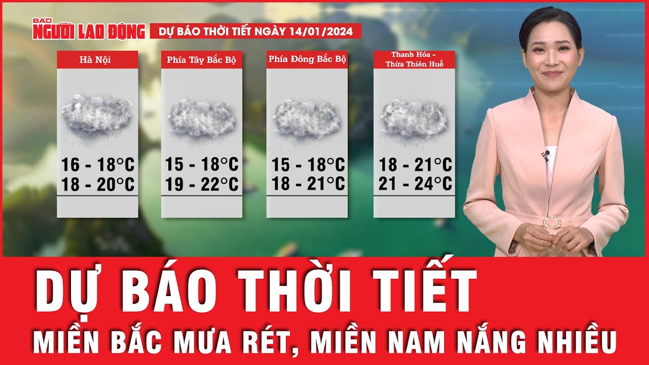 Dự báo thời tiết ngày 14-1: Miền Bắc mưa rét, miền Nam nắng nhiều | Tin tức