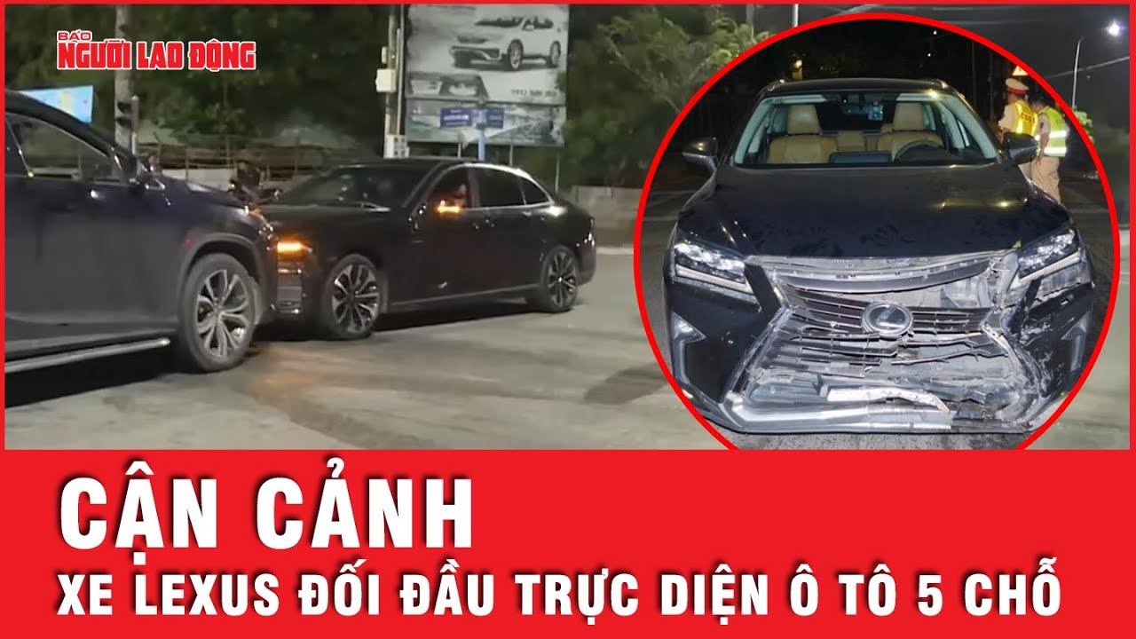 Cận cảnh video xe Lexus lùi xe lấy đà tông trực diện vào ô tô 5 chỗ tại ngã tư | Tin tức