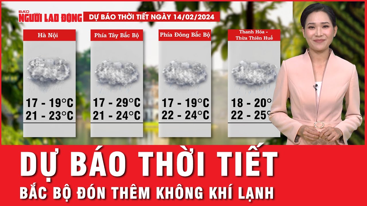 Dự báo thời tiết 14-2: Bắc bộ đón thêm không khí lạnh, Nam bộ có mưa vài nơi | Tin tức