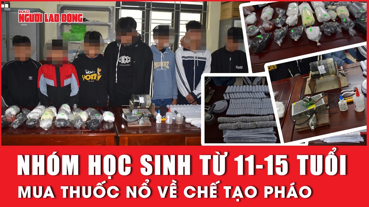 Nhóm học sinh từ 11-15 tuổi mua thuốc nổ về chế tạo pháo | Báo Người Lao Động