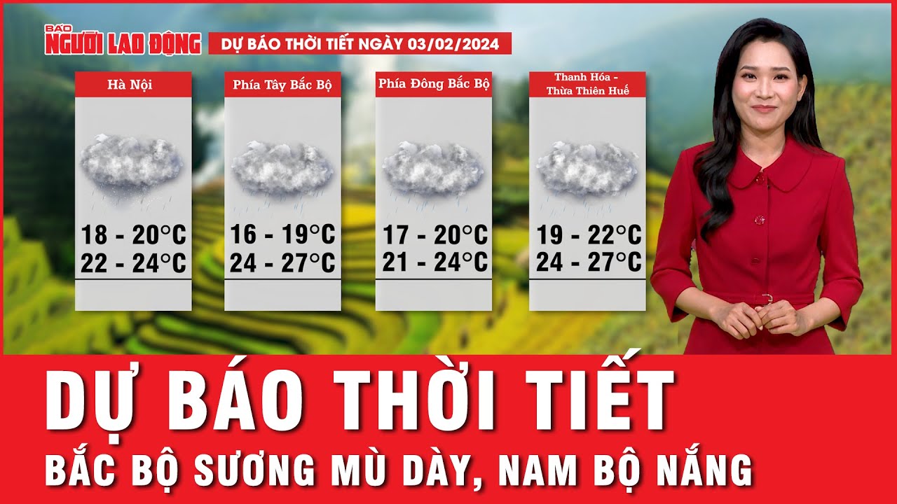 Dự báo thời tiết 3-2: Bắc Bộ sương mù dày đặc, Nam bộ trời nắng | Tin tức