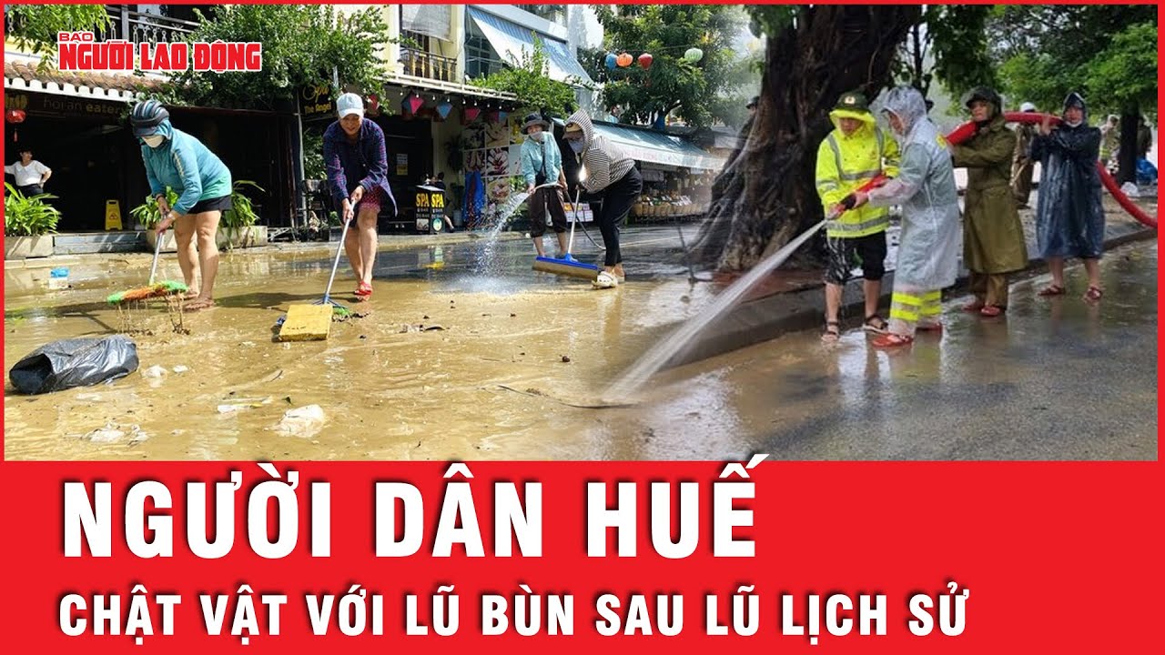 Thành phố Huế: Nước đi - bùn ở lại, người dân sống chung với bùn sau lũ | Tin tức