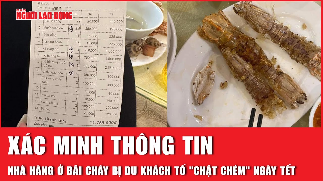 Xác minh thông tin nhà hàng ở Bãi Cháy bị du khách tố "chặt chém" ngày Tết | Báo Người Lao Động