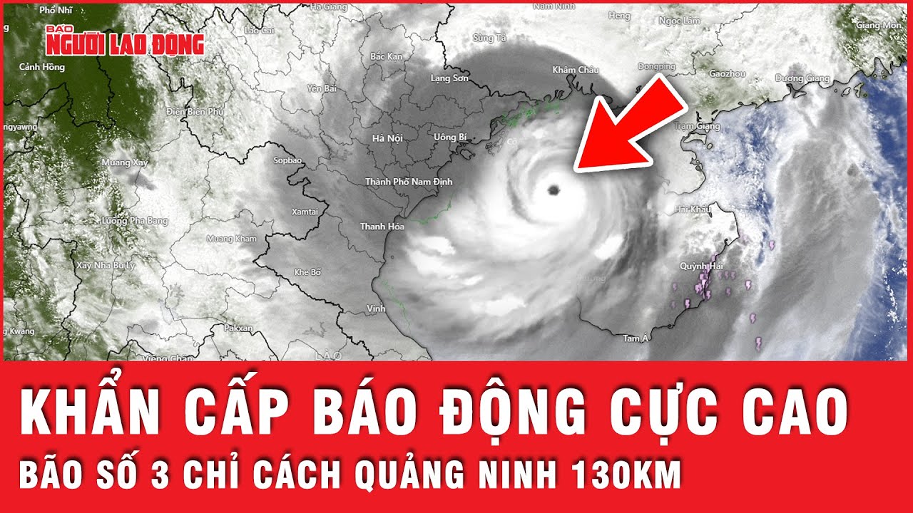 Khẩn cấp báo động cực cao, bão số 3 Yagi chỉ cách Quảng Ninh 130 km, duy trì cấp 14 | Thời sự