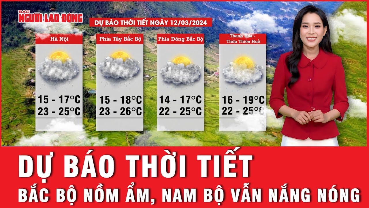 Dự báo thời tiết 12-3: Bắc Bộ bước vào mùa nồm ẩm, Nam bộ nắng nóng oi bức | Tin tức