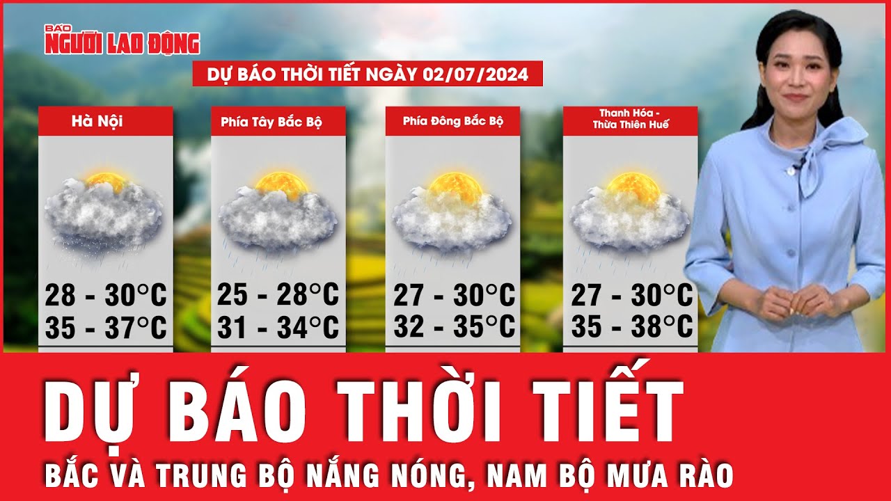 Dự báo thời tiết 2-7: Bắc và Trung bộ nắng nóng, Nam bộ mưa rào và dông | Tin tức