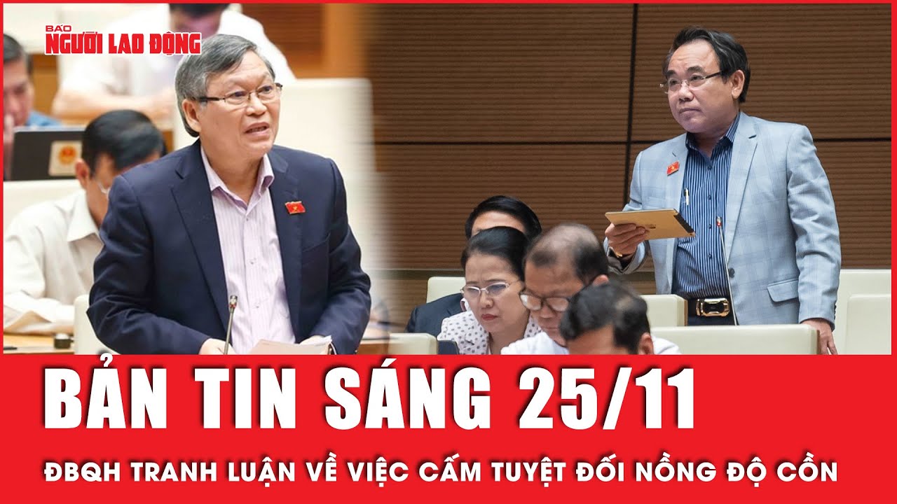 Thời sự sáng 25-11: Đại biểu Quốc hội tranh luận việc cấm tuyệt đối nồng độ cồn khi lái xe | Tin tức