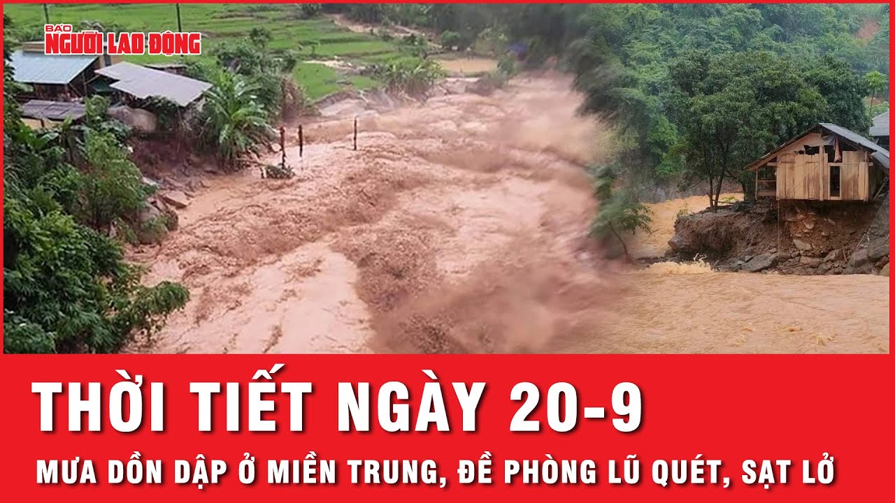 Thời tiết ngày 20-9: Bão số 4 suy yếu, Miền Trung mưa lớn nguy cơ lũ quét, sạt lở đất | Thời sự