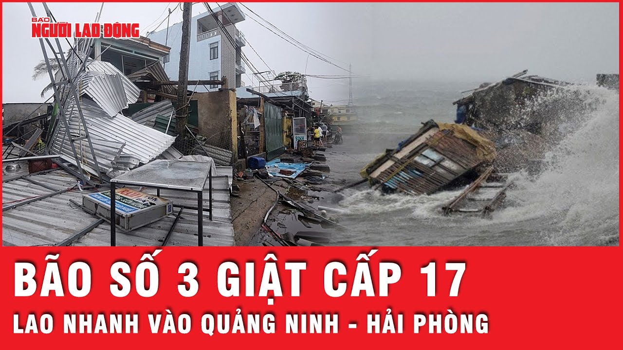 Bão số 3 Yagi duy trì cấp 14, giật cấp 17, lao nhanh vào đất liền các tỉnh Quảng Ninh - Hải Phòng