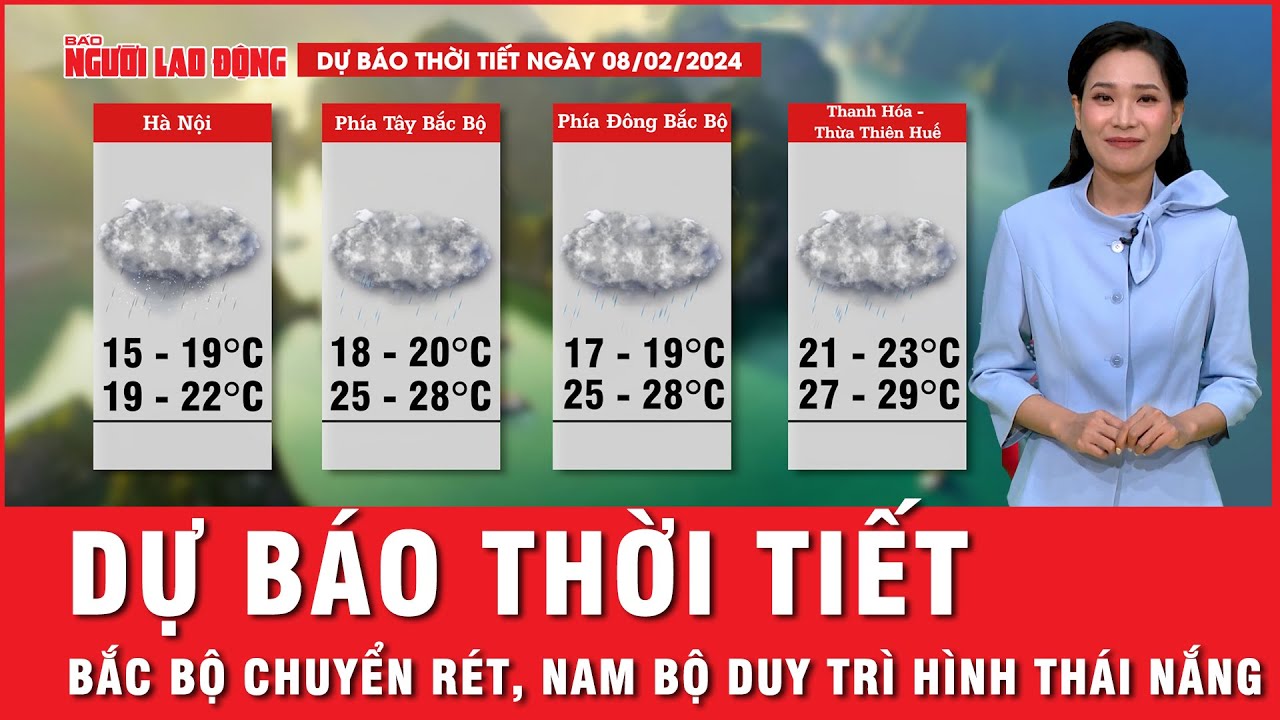 Dự báo thời tiết ngày 8-2: Bắc bộ trời chuyển rét, Nam bộ duy trì hình thái nắng | Tin tức