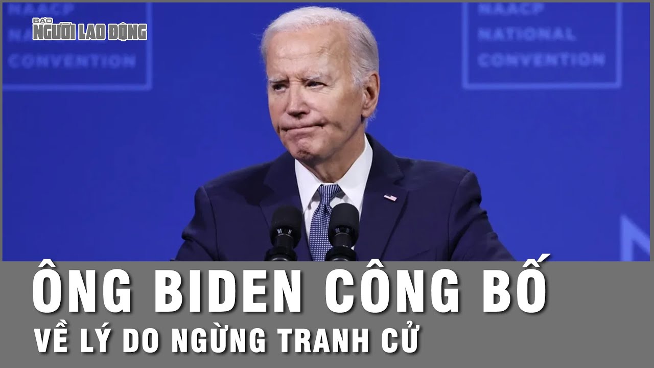 Tại phòng Bầu dục Nhà Trắng, Tổng thống Biden công bố lý do ngừng cuộc đua với ông Trump