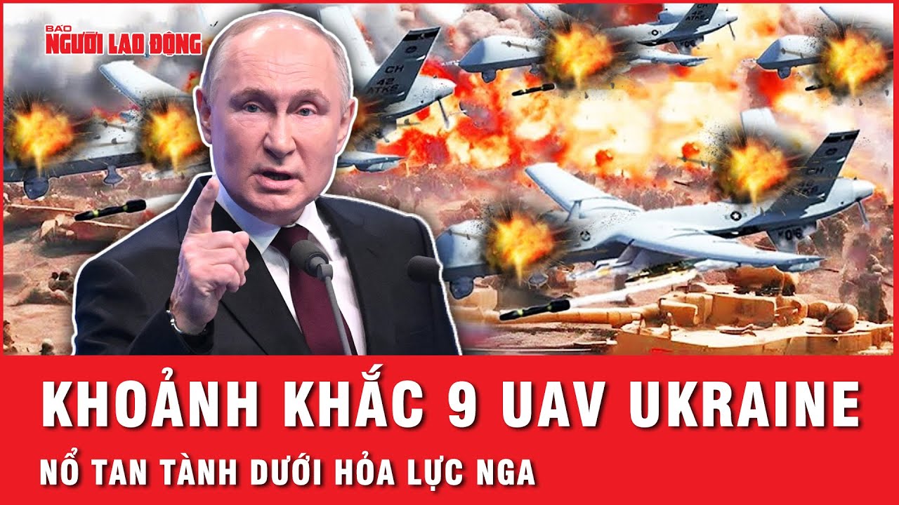 Khoảnh khắc Nga tiêu diệt 9 UAV Ukraine đang lao vào chung cư nằm sâu trong khu vực Saratov