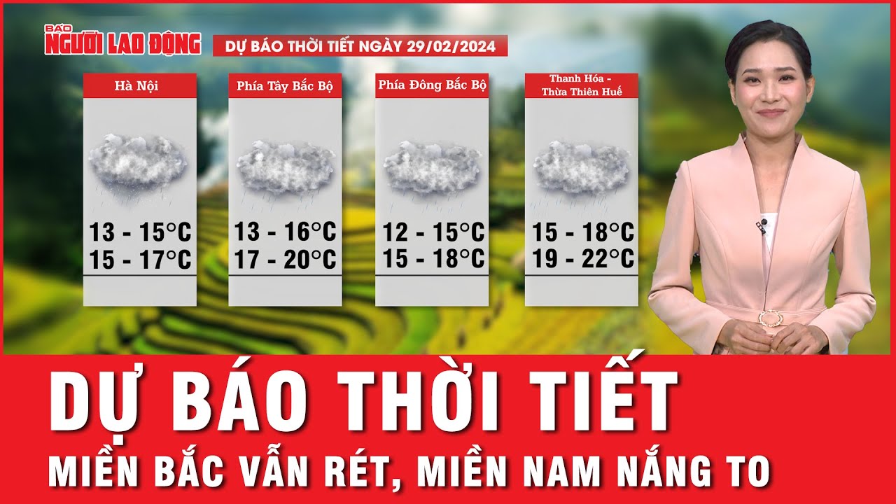 Dự báo thời tiết 29-2: Miền Bắc rét buốt, tái diễn mưa phùn và sương mù; miền Nam nắng nóng