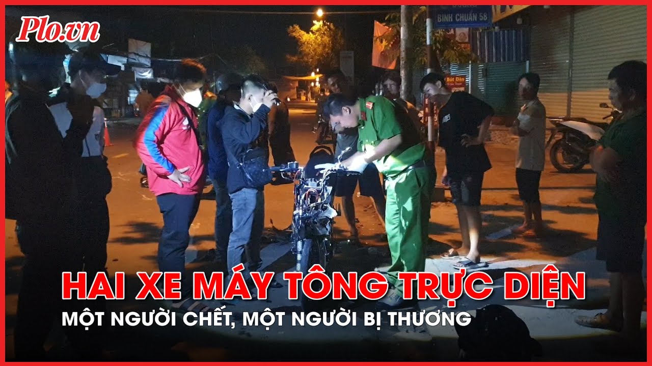 Hai xe máy tông trực diện, một người chết, một người bị thương - PLO