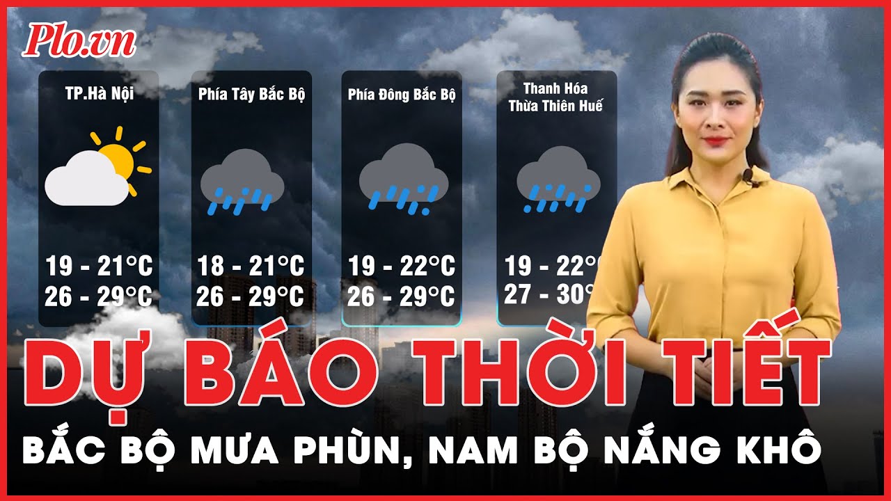 Dự báo thời tiết đêm nay và ngày mai 11-12: Bắc Bộ mưa rải rác, Nam Bộ khô nóng | Tin nhanh